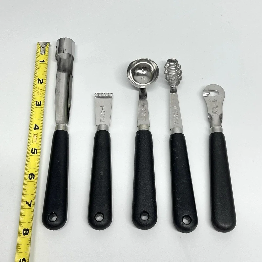 Vintage Econome Inox France & Rowoco Kitchen Garnishing Tools Stainless Steel